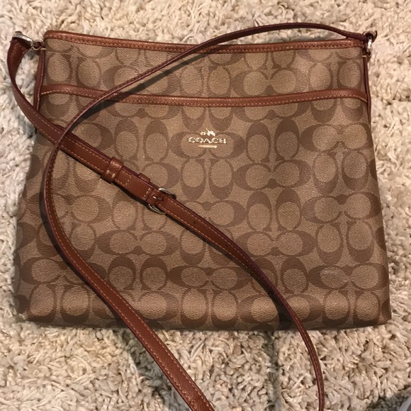 Coach Signature Zip-Top Messenger Bag - Picture 6 of 7
